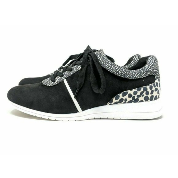 Isaac Mizrahi Live! Suede Contrast Dot Lace-Up Sneakers Size 10m - Picture 4 of 5